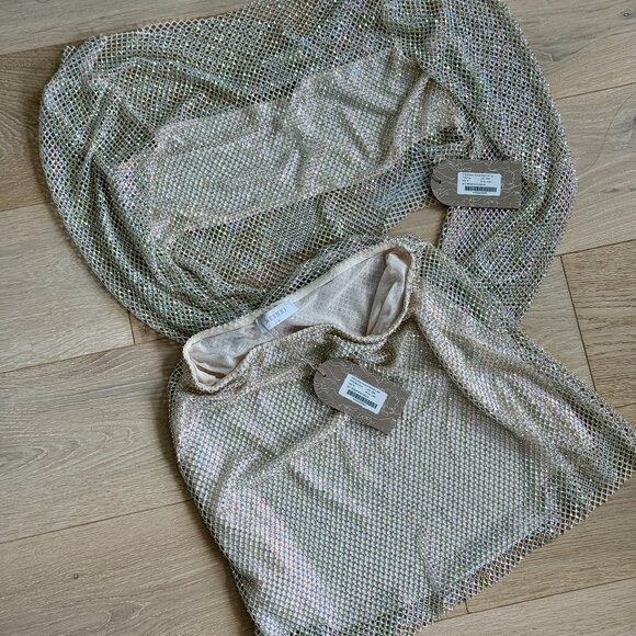 Meshki Hilton Diamante Mesh Top + Skirt Set - Picture 3 of 5